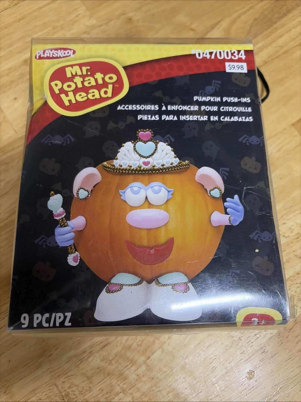 NEW Playskool Mr Potato Head Pumpkin Push-Ins Halloween/Princess 9 Pcs -No Carve